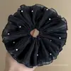 Goma para el pelo tipo scrunchie oversized de estilo coreano con múltiples capas, liga para el pelo de estilo perezoso, cuerda para coleta, accesorio para el pelo de alta gama