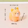 Fofo Estéreo Flocado Artificial Mini Cachorrinho Resina DIY Corrente para Celular Bolsa Chaveiro Acessórios Pequenos Feitos à Mão