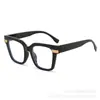 Gafas de sol cuadradas minimalistas europeas y americanas, patillas de colores de moda, protección UV, gafas de moda para ventas transfronterizas