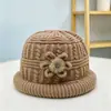 Moda de invierno gorro de lana grueso y cálido con forro polar para ancianos para mujeres, mamá, sombrero para mediana edad y ancianos