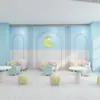 Painel de parede com estrutura de arame de gesso imitação 3D papel de parede salão de beleza loja de roupas estúdio de transmissão ao vivo pano de parede de fundo rosa
