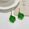 Pendientes de Gelatina de Iris Vintage Moda Versátil Francés Lujo Ligero Pendientes de Gama Alta