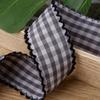 Cinta con gancho a cuadros multicolor para manualidades, lazos para hornear, flores, accesorios de decoración de ropa, cinta para caja de regalo