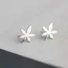 Brincos pequenos de prata 925 esterlina estilo coreano, fofos e únicos para mulheres, simples e criativos, com um design estiloso e versátil, perfeitos para estudantes