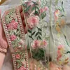 Nuevo Exquisito Encaje Organza Bordado Floral 3D Adorno para Ropa Accesorios Hecho a Mano DIY Ropa Cuello Hanfu