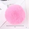 Colgante de Joyería de Bola de Piel Sintética de Conejo Rex de 8 cm Accesorios de Bola de Felpa de Invierno Accesorios DIY Accesorios de Color Caramelo para Zapatos y Sombreros