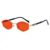 Gafas de Sol Europeas y Americanas de Nuevo Estilo Poligonales con Forma de Sardina y Marco Delgado, Simples y Elegantes, Disponibles en Múltiples Colores, Gafas de Sol Clásicas y Versátiles