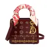 Bolsa Clássica Princesa Diana de Textura de Alto Padrão com Diamantes, Bolsa de Ombro Caixa Feminina, Bolsa de Mão Estilo Casual, Bolsa Estilo Lady