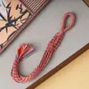 Corda Trançada à Mão para Pingente DIY, Corda para Pendurar, Acessórios com Borla Estilo Chinês, Kit de Material de Corda Trançada para Marcador de Página Estilo Antigo