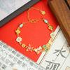 Pulsera de Oro Arena Vietnamita Retro Goteo de Aceite Estilo Palacio Mariposa Flor Pulsera para Mujer Nicho Suministro de Joyería de Larga Duración