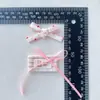 Accesorios de Lazo de Tela Rosa a Cuadros con Forma de Corazón para Coser, Frescos y Sencillos, Accesorios DIY para Bolsos, Zapatos, Flores, Sombreros y Ropa