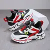Zapatos para Niños 2026 Otoño Nuevo Estilo para Niños de Edad Media y Mayores Niños Hebilla Giratoria Malla Superficie de Cuero Zapatos para Correr Zapatos Deportivos para Niños