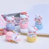 Pastel Taza Meow Tridimensional Dibujo Animado Hecho a Mano DIY Pegamento de Crema Resina Accesorios Pequeños Hebilla Creativa para Zapato con Agujero Joyería
