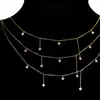 Caperucita Roja Plata de Ley S925 Chapado en Oro de 18K Zirconia Collar para Mujer Estilo Simple de Ins Apilable Lujo Ligero