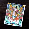 Pintura Thangka Dorada Pintada a Mano de los Cinco Budas, Buda de la Riqueza Amarillo, Tara Verde, Mahakala y Núcleo de Pintura Thangka del Nacimiento de Buda sobre Lienzo Especial