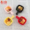 Nuevo Corazón de Natillas Huevo Frito de Res Fideos Alimentación Juguete Hecho a Mano DIY Pegamento de Crema Accesorios de Resina Accesorios para el Cabello Dijes Colgantes Adornos