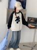 Sudadera de Primavera y Otoño para Niñas 2025 Nuevo Top Infantil de Moda Urbana para Niñas, Ropa de Moda de Primavera para Niños Grandes con Cuello Redondo