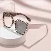 Gafas que Cambian de Color con Filtro de Luz Azul, con Bloqueo de Color y Montura Grande de Contraste, Montura de Gafas de Estilo Europeo y Americano Simple Transfronterizo, Gafas Personalizadas sin Graduación con Estampado de Leopardo