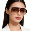 Óculos de Sol Europeus e Americanos Tendência Retro de Aro Grande com Dupla Ponte para Homens e Mulheres, Óculos de Sol Sombreado para Esportes ao Ar Livre da Moda, Óculos Sapo