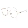 Estilo de Alta Gama, Se Pueden Personalizar con Lentes Graduados, Anti Luz Azul, Nuevos Lentes Metálicos Ultraligeros Plateados para Hombres, Monturas Versátiles para Mujeres