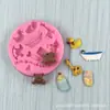 Produtos para Bebês e Crianças Forma de Silicone para Bolo DIY Chocolate Fondant Ferramentas de Confeitaria Forma de Resina