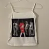 Camiseta sin mangas Y2K Transfronteriza Retro Ajustada Sexy Harajuku Verano Casual Estética Estampada para Mujer