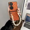 Textura de couro de luxo premium para capa de celular Huawei pocket 2 ursinho de desenho animado retrô conjuntos p50pocket