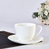 Taza de Café y Platillo de Porcelana de Hueso Directo del Fabricante, Soporta Horneado a Alta Temperatura e Impresión de Logotipo, Soporta Producción de Muestras, Pedido Mínimo de 100 Juegos