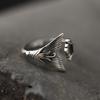 Anillo de Plata Tailandesa 925 Plata Tailandesa Vintage Antiguo Aro Abierto Anillo Moda Femenina Vintage Ajustable Étnico Hecho a Mano