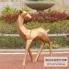 Bloque Ciervo Sika Adornos Exterior Fibra de Vidrio Animal Geométrico Facetado Escultura de Ciervo Jardín Paisaje Oficina de Ventas Meichen