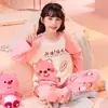 Pijama de Peixe-Palhaço para Meninas, Conjunto de Calça e Manga Longa Infantil para Primavera e Outono, Roupas de Casa Fofas de Desenho Animado Estilo Outono para Meninas