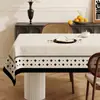 Toalha de mesa estilo vintage, à prova d'água e à prova de óleo, toalha de mesa de jantar sem lavagem, novo modelo 2025, toalha de mesa de centro, luxo leve com toque de alta qualidade, toalha de mesa retrô