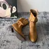 Nuevas botas cortas de suela gruesa estilo Western, botas Martin, botas de montar para mujer, botas de media pantorrilla para otoño e invierno, popular estilo de mezclilla 2026
