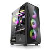 Computadora de escritorio Phantom ATX con chasis refrigerado por agua transparente con laterales de vidrio, chasis host para juegos de deportes electrónicos en Internet y café en stock