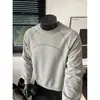 Sudadera Casual Versátil para Hombre con Rayas de Color Contrastante Estilo 2026 Primavera/Otoño Manga Larga Holgada Cuello Redondo Deportiva