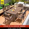 Juego de Mesa y Sillas para Exteriores, Juego de Mesa y Sillas de Plástico Madera Anti-Corrosión para Comedor de Ocio en Patio, Mesa y Sillas de Té al Aire Libre para Jardín de Villa y Balcón
