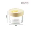 Lonchera de Vidrio de Borosilicato Alto, Apta para Microondas, Recipiente para Almacenamiento de Alimentos, Tazón para Conservar Fresco, Almacenamiento en Refrigerador, Cocción al Vapor, Sellado, Conservación Fresca, Yilan
