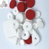 Ventilador de cuello colgante bolsa de aromaterapia pieza de aromaterapia blanco forma redonda núcleo de fibra de algodón pieza de algodón troquelado perforación