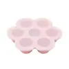 Bandeja Congelador de Alimentos Molde para Cubitos de Hielo de 7 Compartimentos Caja de Silicona para Alimentos Complementarios de Bebé Contenedor Engrosado para Congelar Snacks
