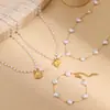 Collar Popular Transfronterizo Estilo Ins de Perlas Barrocas para Mujer, Acero Inoxidable Personalizado Creativo Irregular Accesorio de Collar para Mujer