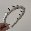 Faixa de Cabelo Ondulada Longa com Dentes, Xadrez Simples Estilo Coreano, Enrolável para Mulheres, Versátil para Sair, Faixa de Cabelo para Prender o Cabelo, Acessório de Cabelo Popular Online