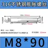 Tornillos de Expansión de Acero Inoxidable 316, Pernos de Expansión