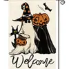 Banderas de Jardín de Halloween Transfronterizas, Lindas Decoraciones Festivas de Fantasmas, Banderas para Jardín y Patio, Banderas de Bienvenida para la Puerta Principal