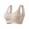 Ropa interior sin costuras cálida de otoño e invierno con lijado de alta calidad para mujer, sujetador con soporte suave elevador, copa fija, espalda fruncida