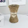 Cesta de Flores de Palha para Sala de Estar Venda por Atacado Vaso de Decoração de Interiores Nórdico Vaso para Floricultura Vaso de Flores Secas Cesta de Armazenamento Criativa Decorativa