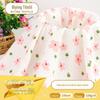 Tecido Crepe Rosa Estampado Flor Rosa Dupla Camada Crepebel para Lenço de Saliva de Bebê, Pijama e Macacão