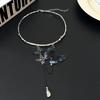 Dulce Fresco Sentido del Diseño de Chica Picante Borla de Mariposa Collar Mujer Gargantilla Anillo de Cuello Accesorios Cadena Collar Cadena Clavícula Venta al por Mayor