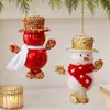 Novas decorações de boneco de neve de Natal transfronteiriças, pingentes de boneco de neve de plástico, arranjos de atmosfera festiva, enfeites de árvore de Natal em estoque