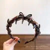 Diadema de estilo de cabello para la frente de caña alta 2026, versátil con dientes para un agarre antideslizante, diadema para lavarse la cara, colección de accesorios para el cabello para mujeres