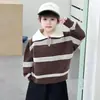 2250 Suéter para Niños 2026 Otoño/Invierno Nuevo Estilo Coreano Suéter de Punto para Niños Camisa POLO Prendas de Punto Atuendo Elegante para Primavera/Otoño para Niños